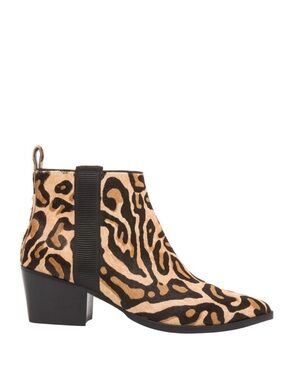 PAOLA Linea Sevilla Leopard Print Calf Hair Western Ankle Boot